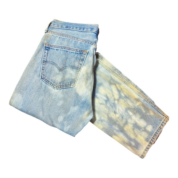 LEVI’S 505 Vintage Customized Tie-Dye Blue Jeans - Picture 2 of 8